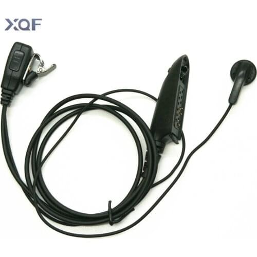 PTT MIC Earpiece for Motorola Radio HT750 HT1250 GP328 GP329 GP338 GP339 MTX850 PRO5150 PRO5350 two way radioBlack