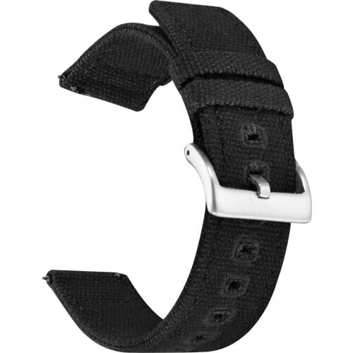 Canvas Quick Release Watch Band Straps General Fit Nylon WatchBand 20mm 22mm Sports Watchband For Galaxy Watch Active 2 42/46 mm