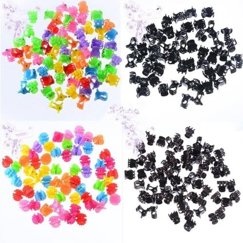 50PCS New Small Plastic Hair Clips Claws Mini Clamps Fashion Girls Crab Hair Claw Gifts Children Hairpin Hair Accessories