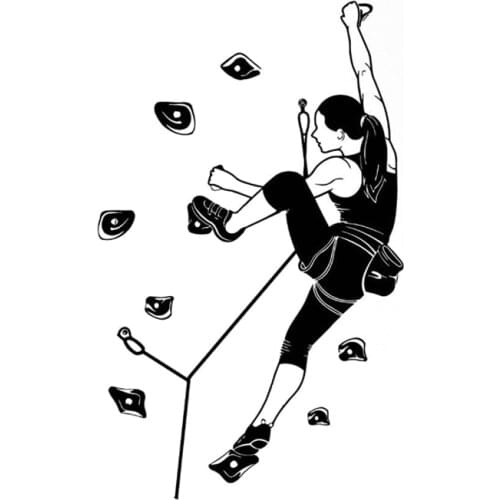 11.7CM*19CM Interesting Fashion Climbing Club Extreme Sports Car Stickers Vinyl S9-0386