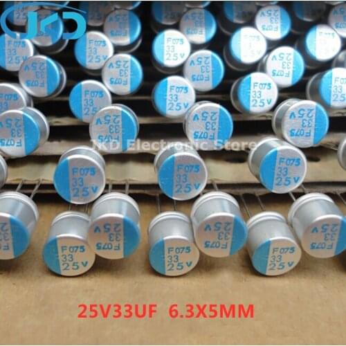 50pcs 33uF 25V NCC PSF series 6.3x5mm Super Low ESR 25V33uF For Motherboard VGA Solid Capacitor NIPPON CHEMI CON 33UF25V 6.3*5MM