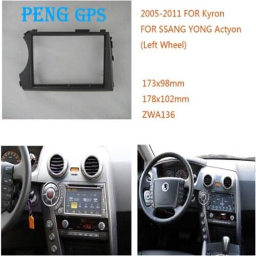 Car Radio Fascia for SSANG YONG Actyon Kyron 2005-2011 Left Hand Drive Car Stereo Radio Fascia Plate Panel Trim Top Quality
