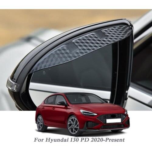 Car Rearview Mirror Rain Eyebrow Auto Shield Snow Guard Sun Side Visor Shade Protector For Hyundai I30 PD 2020-Present Accessory