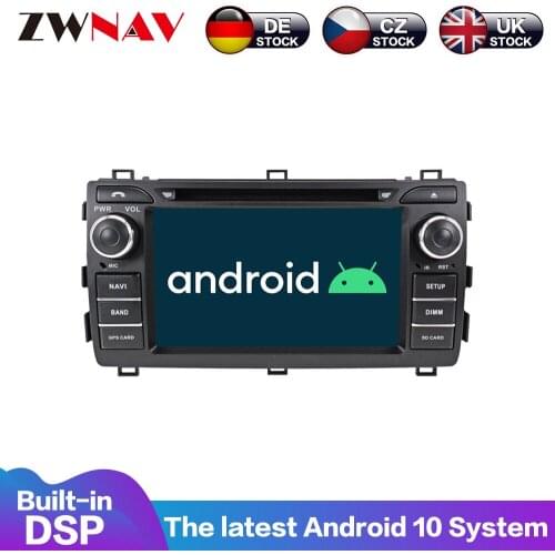 Android 10.0 4G+64GB Car DVD Player GPS Multimedia Radio For Toyota Auris 2013 -2015 GPS Navigation Headunit Audio Built-in DSP