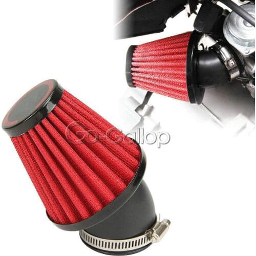 1x 48MM Red Air Intake Filter Pod For 50cc 90cc ATVs Quad Dirt Pit Bike Go Kart Aprilia Area 51 Sonic SR50 WWW SR 50 Lc New