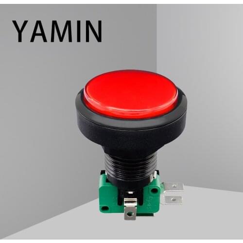 Big Head Push Button Switch 41mm Game Machine Accesory Click Reset Momentary Power Part 1NO 1NC 16A 250VAC