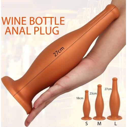 Vodka Bottle Liquid Silicone Soft Anal Anal Plug Toy Deep Burst Anal Expansion Anal Device Chrysanthemum Plug Sex Toys for 18