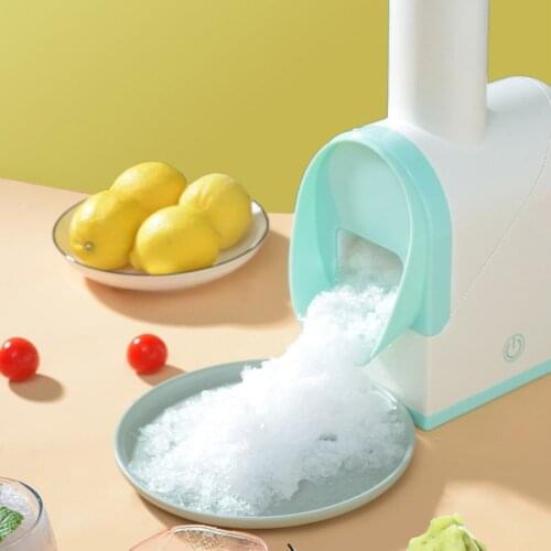 60W Household Ice Breaker USB Charging Milk Tea Ice Planer Continuous Ice Machine Small Electric Double Knife Smoothie Machine