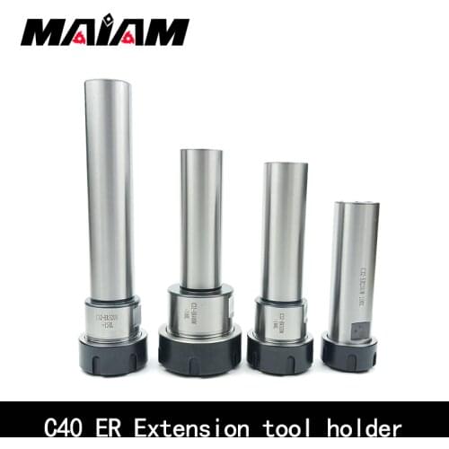 C32 ER25 ER32 ER40 Extension rod Tool holder 100L 150L 200L CNC Lathe Milling Machine Lengthened Toolholder er collet nut wrench