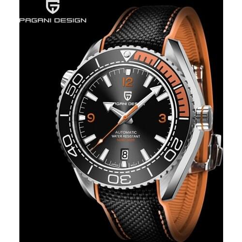 PAGANI DESIGN New Mens Mechanical Watch Ceramic Bezel 100M Waterproof Automatic Watch Sapphire Glass Leisure Sports Wrist watch