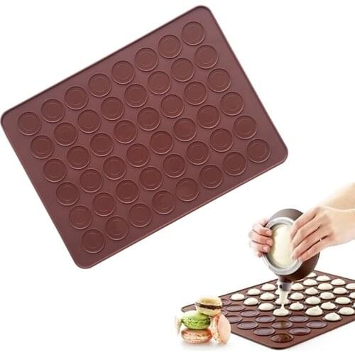 48 Hole Cake Mold Silicone Baking Mat Large Double Sided Macaron Macaroon Dessert DIY Mold Sheet RERI889