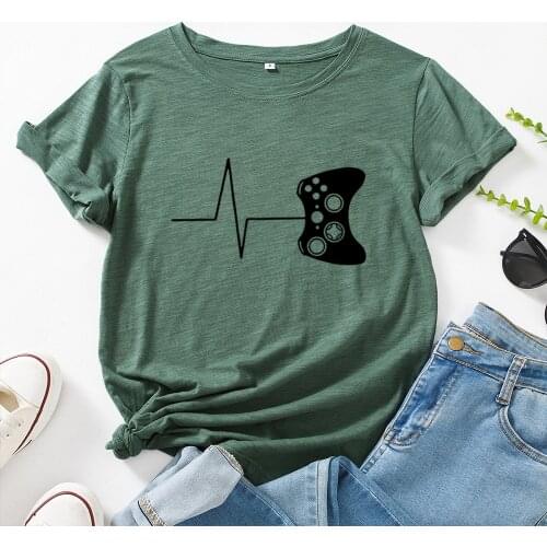 For Gamer T Shirts Funny Gaming Women Tshirt Video Game Shirt Summer Short Sleeve T Shirt 100% Cotton Oversized Tees Tops