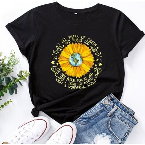 S-5XL 100%Cotton T-Shirt New Daisy Letter Print T Shirt Plus Size Women Shirts O Neck Short Sleeve Tees Summer Women Tops