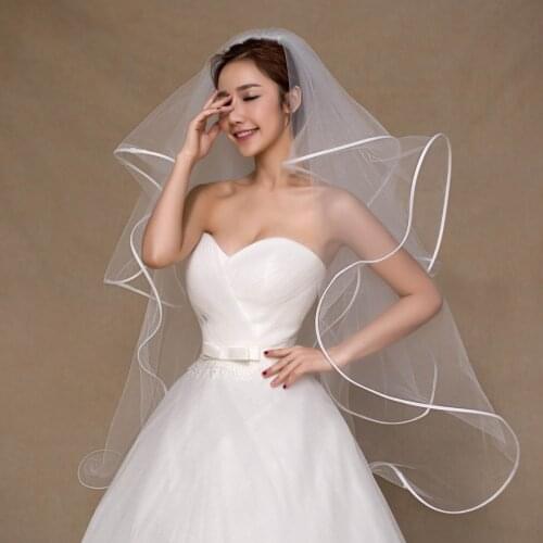 Kagenmo Bridal veil Wedding veil lace dress accessories 4 layers C