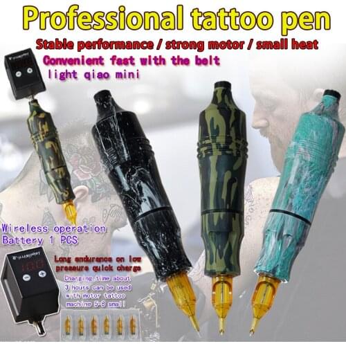 Wireless Operation Battery Permanent Makeup Eyebrow Beauty Lips Cartridges Needles Machine Tattoo Pen Strong Motor Small Heat