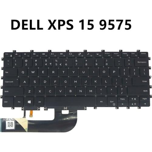 Laptop keyboard for DELL XPS 15 9575 UI English version black with backlight 02TDW6 NSK-EPABC PK132471A01 good price brand new