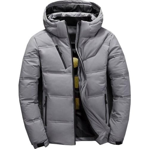 Jacket Men Short Warm Thick Quality Zipper Hooded Down Coats Male Overcoat Jackets Winter Men Down Jacket