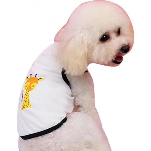 Summer Fashion Breathable Cartoon Animal Pattern Cat Dog Puppy Vest Pet Clothes for Small Dogs Cute Printed summer Pets T shirt