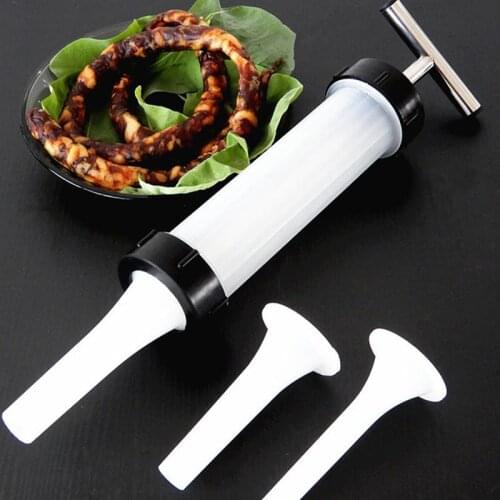 Mini Sausage Making Funnel Meat Filler Stuffer Filling Tubes Grinder Manual Sausage Stuffer Machine Syringe Kitchen Tools