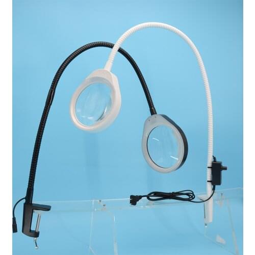 Long Arm Multi Functional Clamp amplifier Led Light 8X 10X Magnifier Optics lens Maintenance Inspection With Magnifying Glass