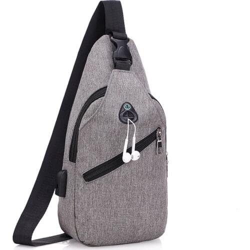 Mens Waterproof Canvas Crossbody Bag Anti-theft Shoulder Sling Bag Multifunction Short Travel Messenger Chest Pack For Male