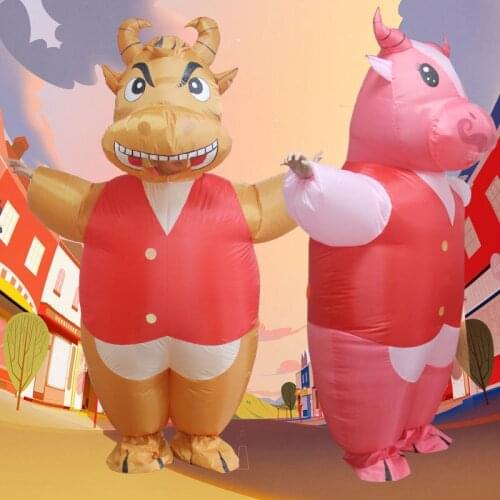 Halloween Bull Inflatable Costume Activity Party Show Walking Cartoon Christmas Birthday Easter Carnival Clothing