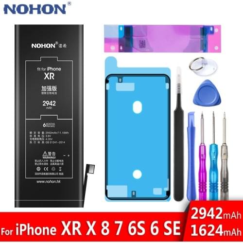 NOHON Battery For iPhone XR X 8 7 6S 6 6 S SE Replacement Original Bateria For iPhone6S iPhone6 iPhone7 iPhone8 High Capacity