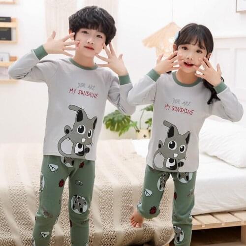 Baby Boys Clothes Teenage Girls Pajamas Sets Children Long Sleeve Cotton Autumn Pajamas for Teens Pyjamas Children Homewear