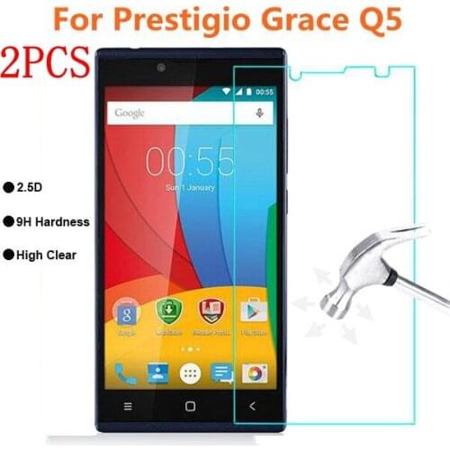 2PCS Original Full Glue Tempered Glass For Prestigio Grace Q5 Screen Protector protective film For 5506 PSP5506 DUO Glass