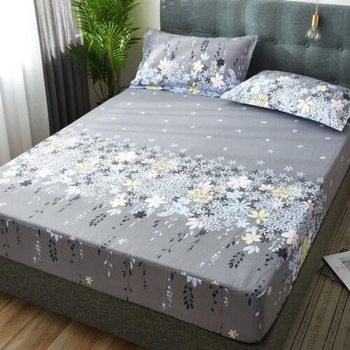 Polyester Bed Sheet Home Fitted Sheet Cartoon Kids Adult Queen Double Full Size Mattress Bed Cover No Pillowcase Customize