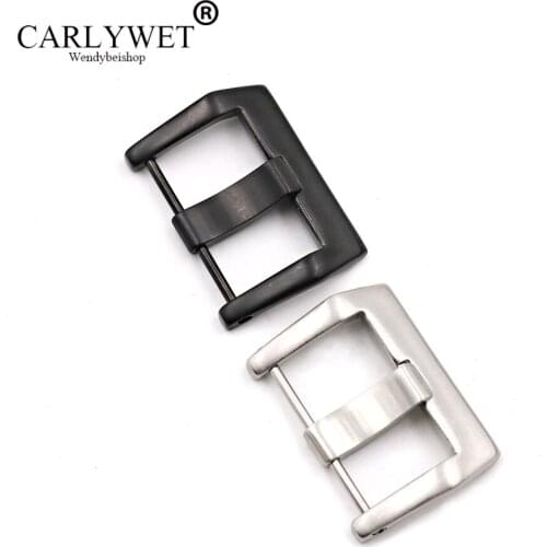 Rolamy 24mm Wholesale High Quality 316L Stainless Steel Watch Band Strap Belt Pre V Screw Pin Buckle For Bell&Ross Panerai