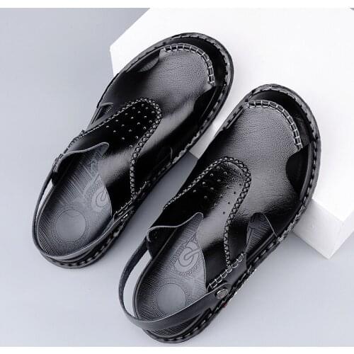 New Breathable Black Mens Beach Sandals Outdoor Beach Slippers Men Flat Summer Water Shoes Male Sport Sneakers Swimming Shoes