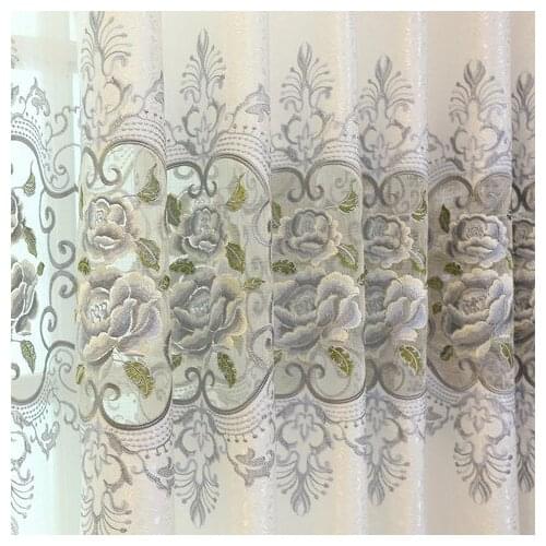 Nine Needles Peony Embroidered Curtains Screens For Living Room Custom Bedroom Living Room Balcony Floor European Study