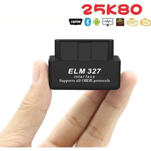 Super MINI ELM327 Bluetooth ELM 327 PIC18F25K80 V1.5 OBD2 / OBD 2 for Android/Windows Car Diagnostic Scanner OBDII scan tool