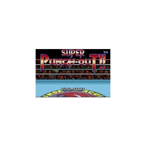 Super Punch-Out!! 16 Bit Big Gray Game Card For NTSC USA Game Console