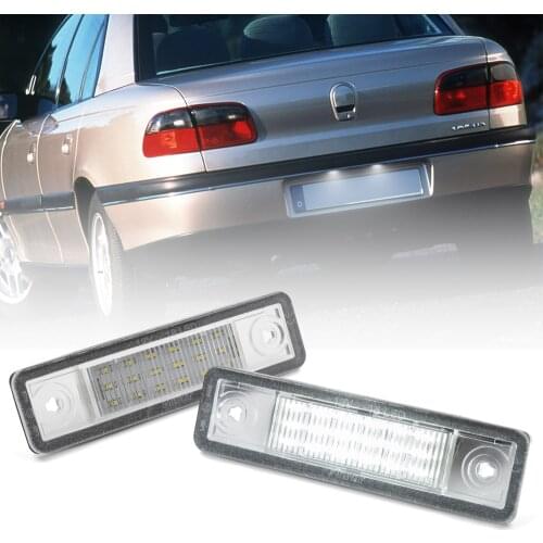 2x Car LED License Plate Lights 12V White Number Plate Lamp For Vauxhall For Opel Corsa B Astra F G Omega Zafira Signum Vectra B