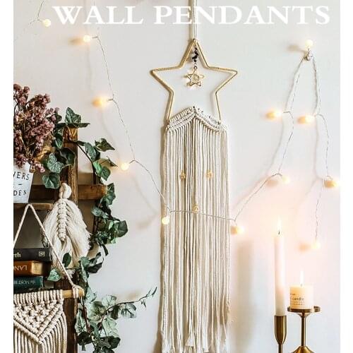 Star Macrame Dream Catcher Boho Home Wall Hanging Pendant Garden Decoration Outdoor Gifts