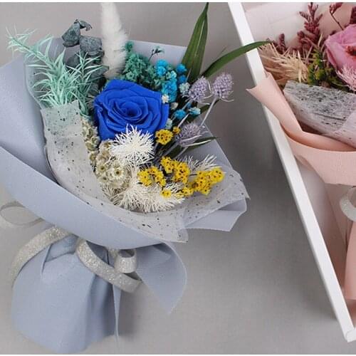 Eternal Flower Gift Box Rose Flower Dried Flower Bouquet Real Flower Valentines Day Gift Creative Preserved Flower Wholesale