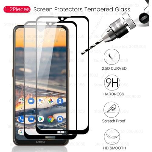 1-2Pcs 9H Premium Screen Protector For Nokia 5.3 2020 Tempered Glass HD Full Glue Cover Protective Phone Film For Nokia 5.3 Glas