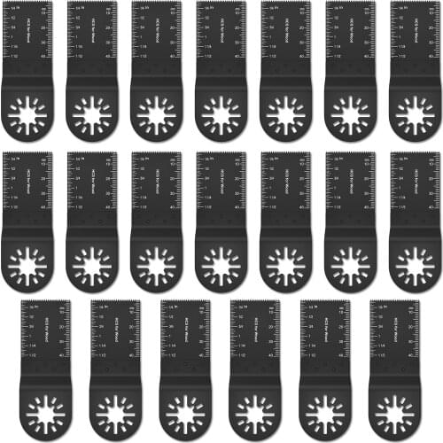 20PCS 35mm Universal HCS Oscillating Multi Tool Saw Blades for Metal Wood Cutting Multitool Woodworking Cutter Power Tools