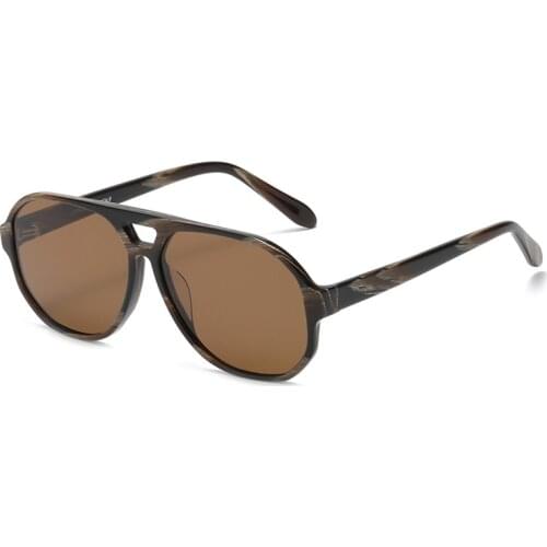 2021 mens sunglasses fashion brown glasses women luxury high-end acetate frame scratch-resistant female sunglasses wife uv400