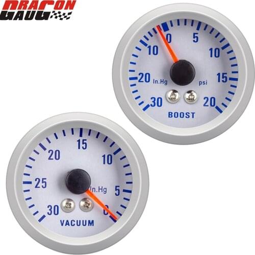 52mm Auto Turbo Press Modification Mechanical Clocks Car Turbine Boost Vacuum Gauge 0-30 InHg 0-20 Psi Meter Free Shipping