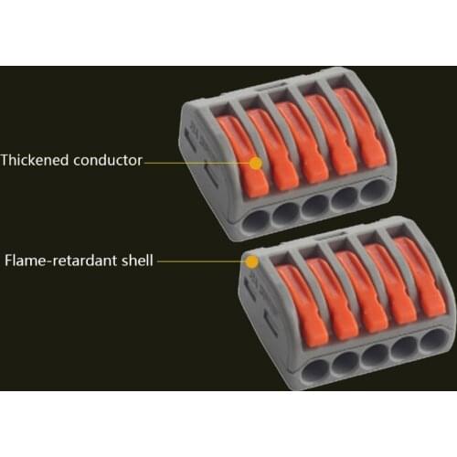 63HA Wire Lever Nut Compact Splicing Connector Assortment Kit Soft and Hard Wire Fast Junction Box Assortment Conductor