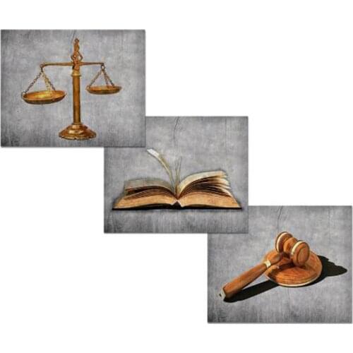 Diamond embroidery Visual Art Decor Scales of Justice Lawyer Office Decor 5d diy diamond painting cross stitch mosaic 3pcsZP-353