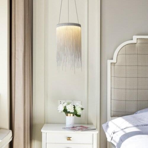 Post-Modern Aluminum Pendant Lamp Novelty Aluminum Chains 12W LED Pendant Light Dining Room Living Room Bedroom Light(DL-60)