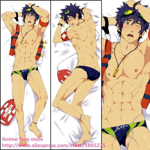 Anime Muscle Man Swimmer BL Cool Pillowcase Pillow Case Cover decorative Hugging Body Bedding