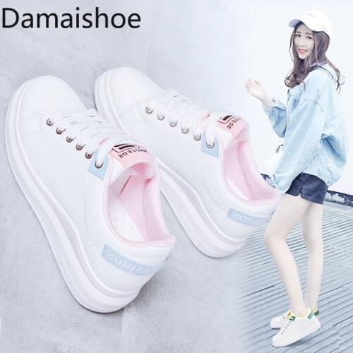 White Shoes for Women All-Match Fashion 2021 New Korean Style Spring Student Platform Street Style Sports Board Shoes for Women