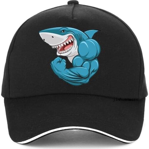 Cartoon Muscle Sharks Baseball cap fashion boxer motion cap adjustable Dad hat Hip Hop snapback hats bone