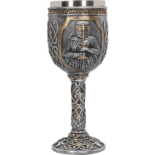 Knight Goblet Export Armor Samurai High Red Wine Glass Personality Gift Paladin Stainless Steel Cup