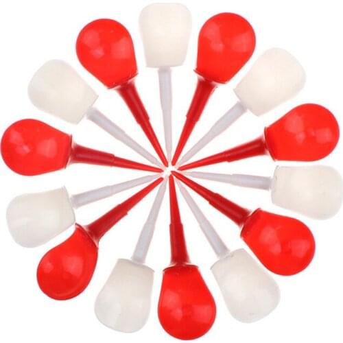 CRESTGOLF 10pcs 83mm Prastic Novelty Anti-Slice Golf Tees Chair Shaped Unbreakable Golf Tees Red and White Color for Your Choice